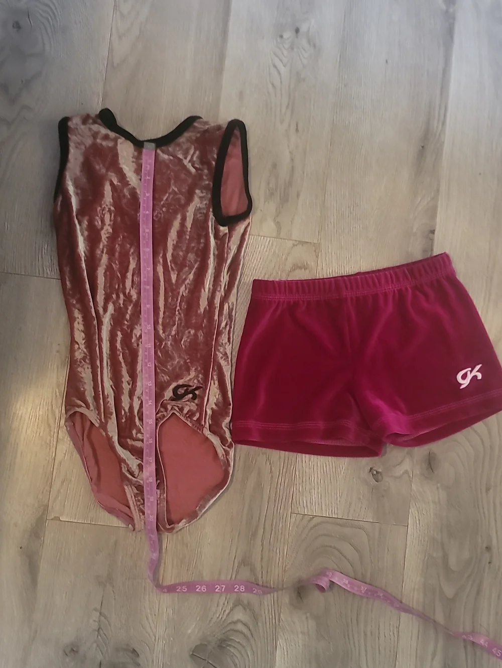 New GK Elite Shorts & Leotard Crushed Velvet SO SOFT &  Lightweight Adult Med.